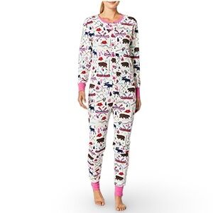 Little Blue House Happy Camper Romper Pajamas Size‎ Medium Loungewear PJs Onesie